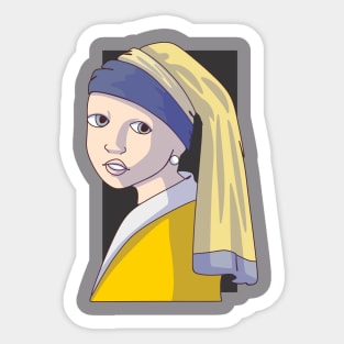 The Girl With The Pearl Earring Sticker